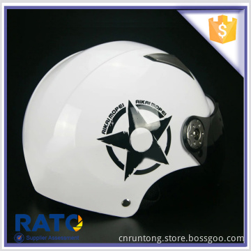 Custom half face motorcycle helmet with glasses